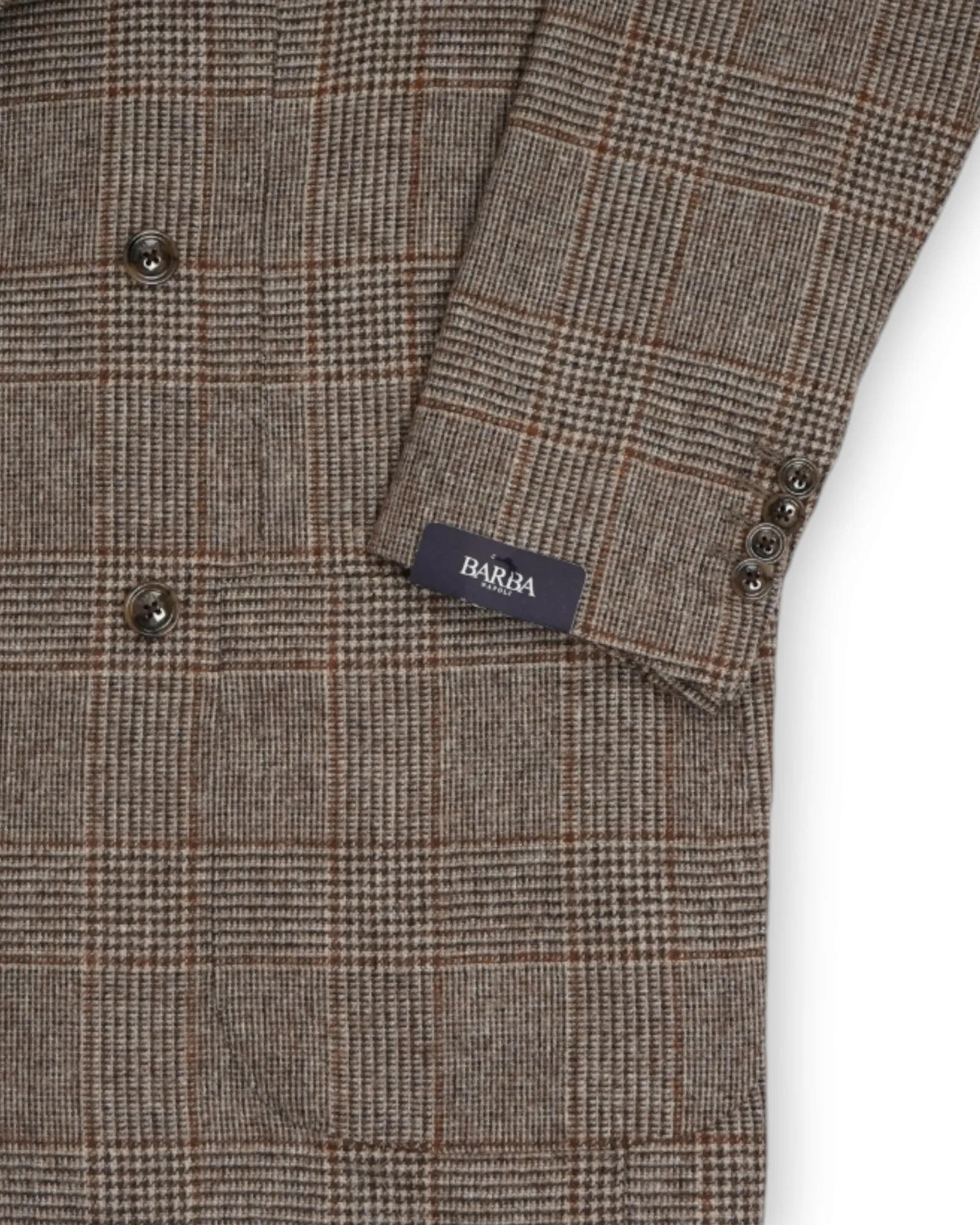 Barba Napoli - Beige/Brown Prince Of Wales Sports Jacket 52