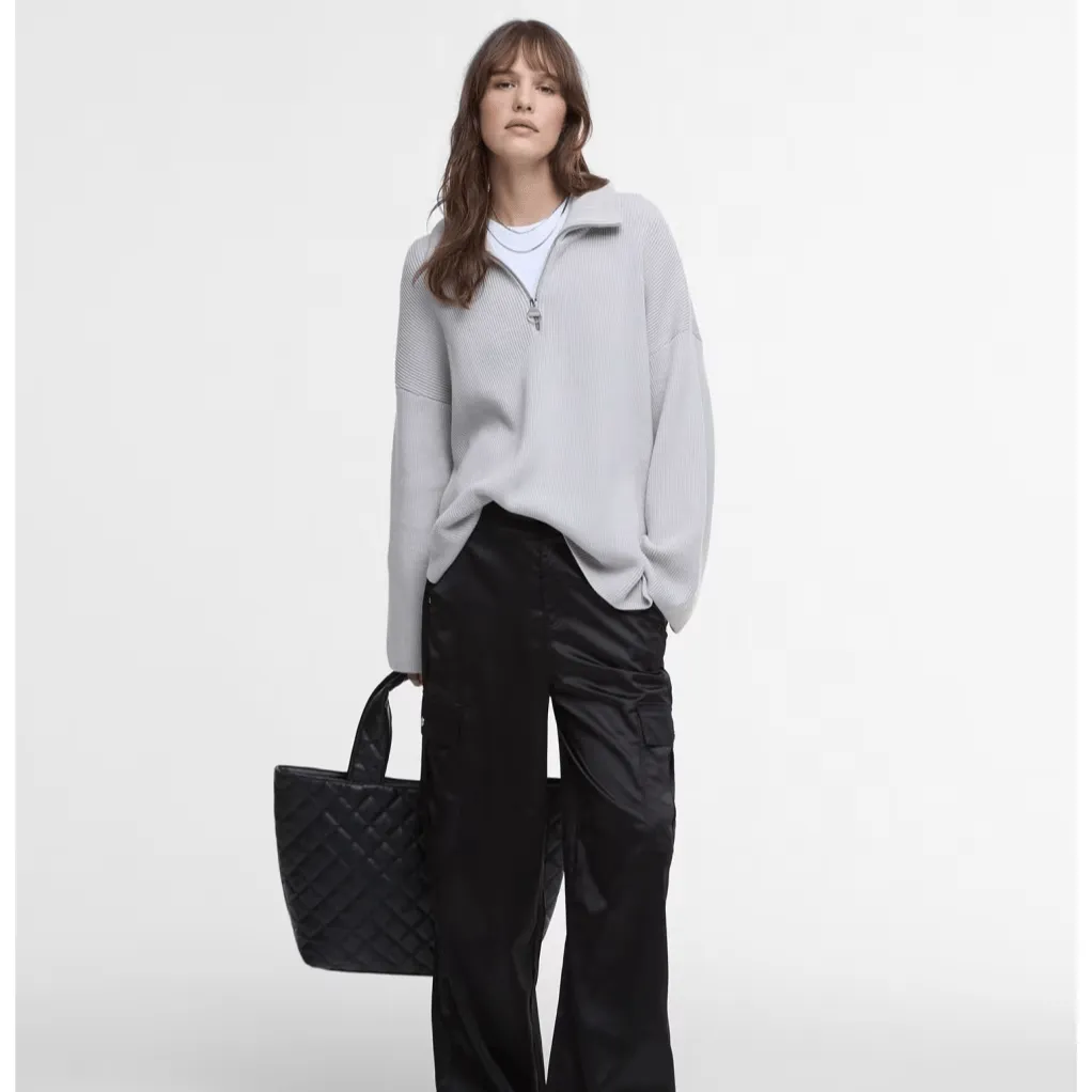 Barbour International Franchesca Knitted Jumper In Silver Cloud