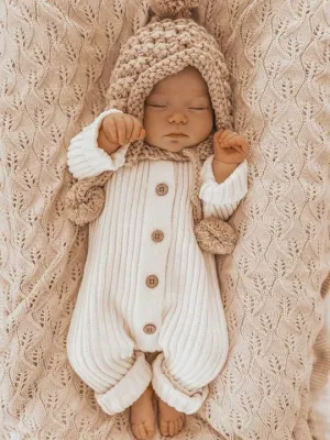 Little B's Nursery - Ribbed Romper | Milk