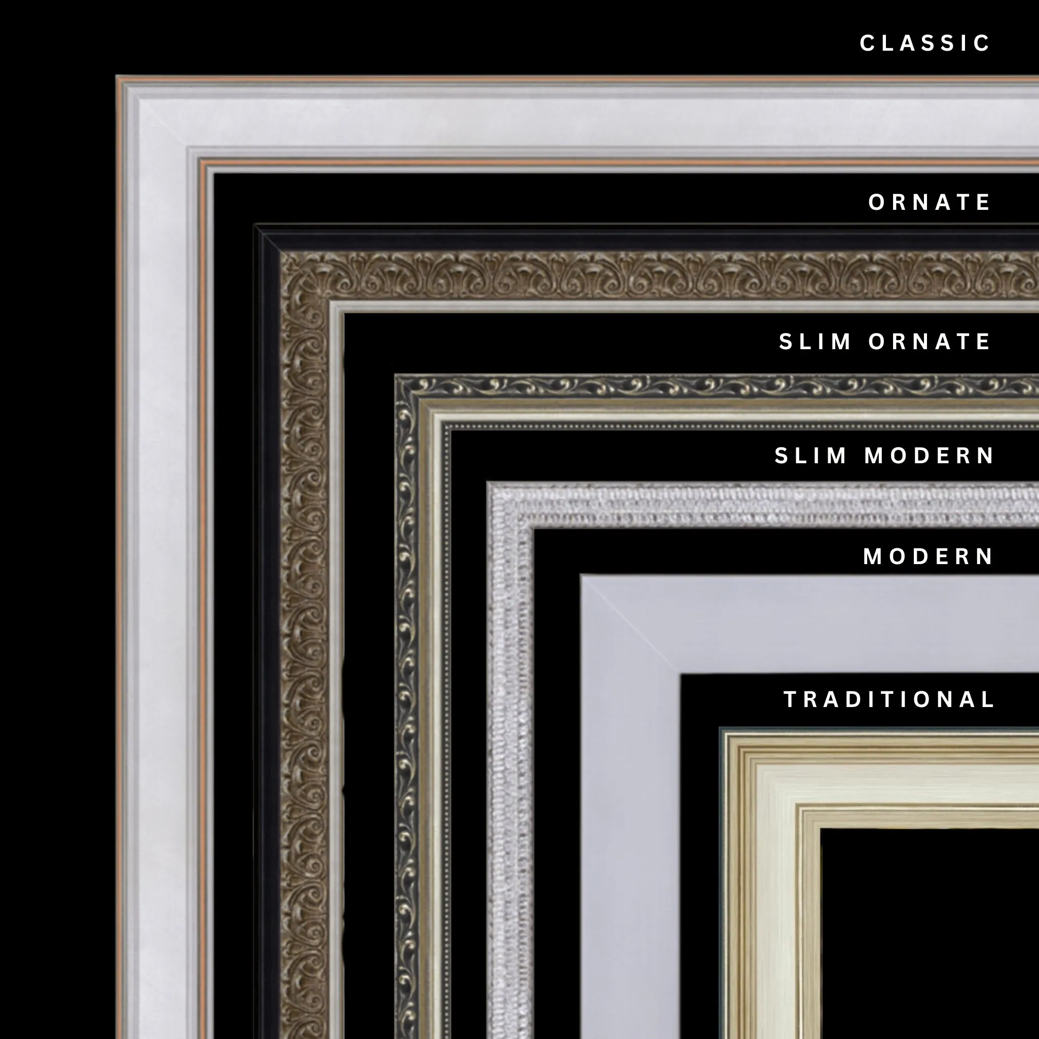 Silver 45x47 Picture Frame Ornate Traditional Classic Antique