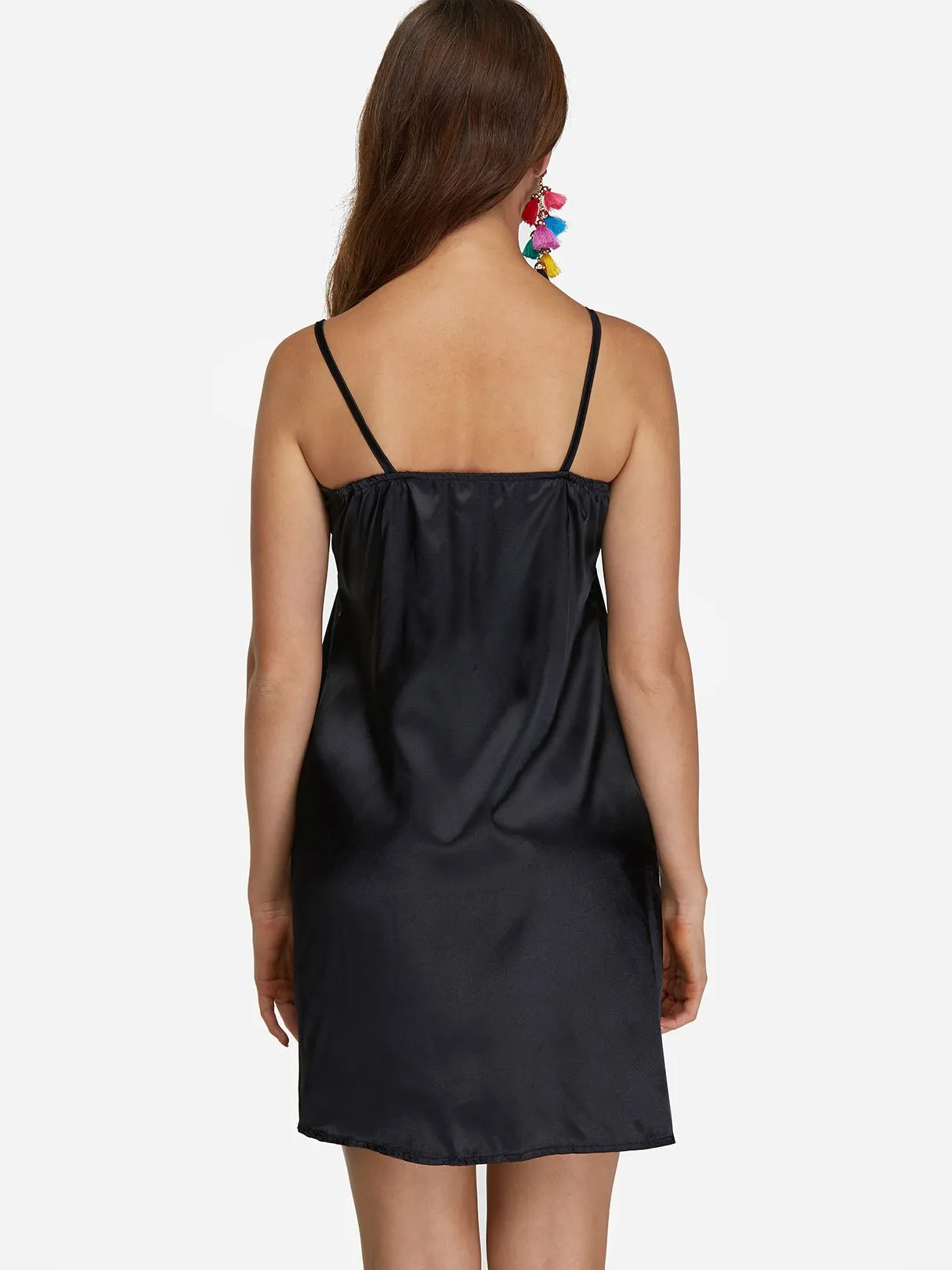 Wholesale Black V-Neck Sleeveless Backless Bowknot Dresses